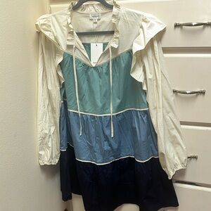 Lovelo Boutique Multicolor Tiered Dress with Ruffle Details